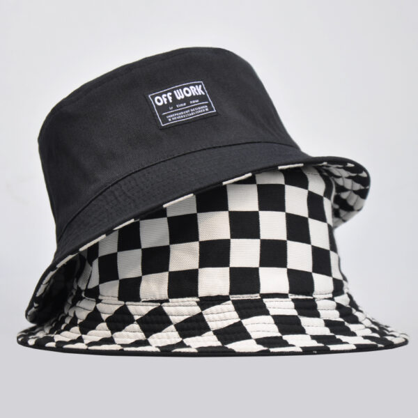 Checkerboard Reversible Bucket Hat
