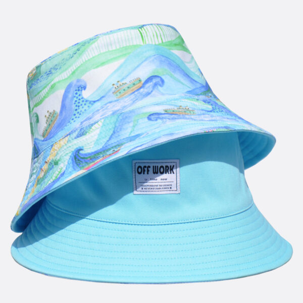 Boat on Rough Seas Reversible Bucket Hat