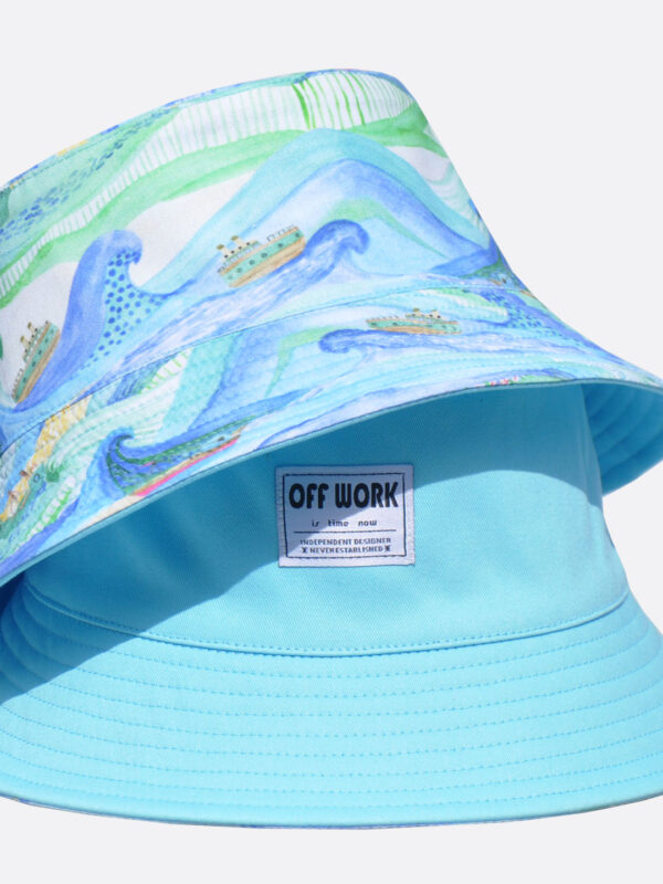 Boat on Rough Seas Reversible Bucket Hat