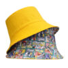 26090065_1 Yellow Cartoon Reversible Bucket Hat (Two-Way)