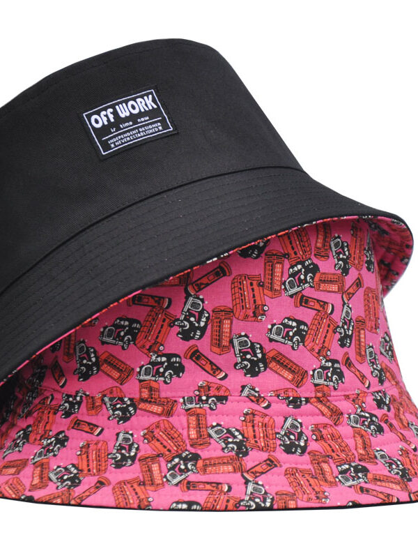 Car Print Reversible Bucket Hat