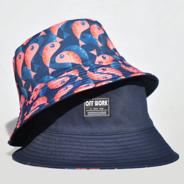 26090070_1 Twin Fish Reversible Bucket Hat