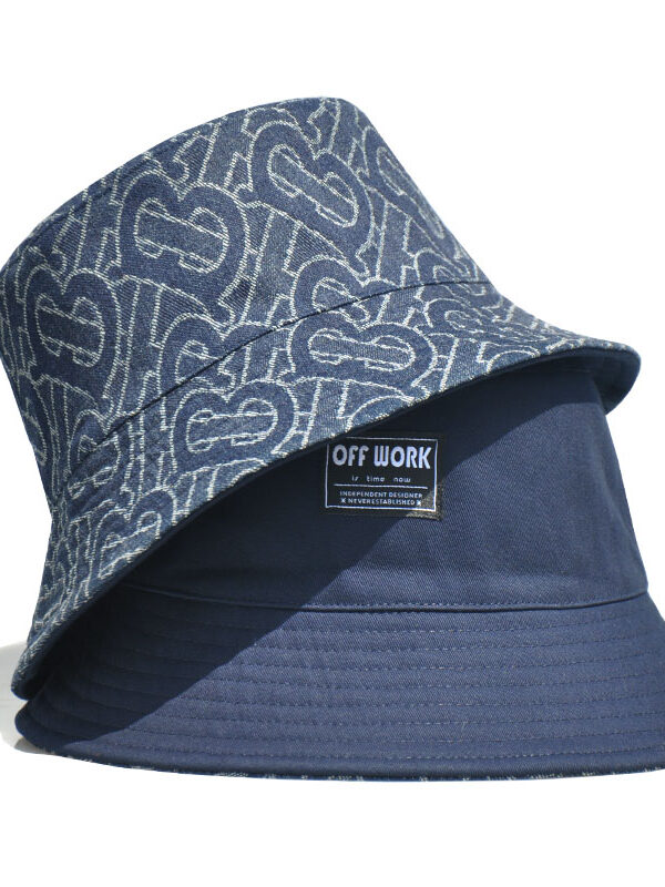 Letter Print Reversible Bucket Hat