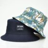 Palm Tree Reversible Bucket Hat (Navy)