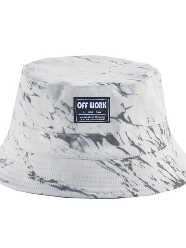 White Tie-Dye Bucket Hat