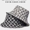 Jacquard Letter Reversible Bucket Hat