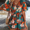 Beach one-piece swimsuit10 Loose-printed jumpsuit