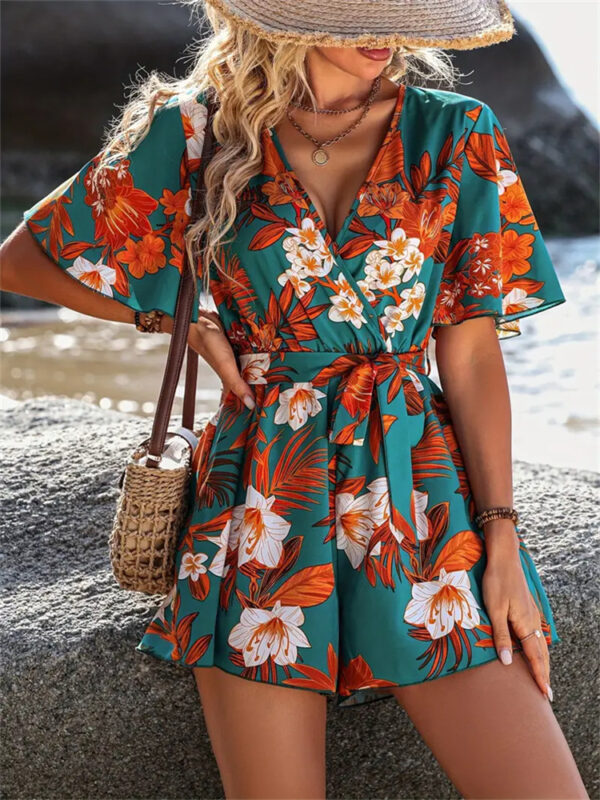 Beach one-piece swimsuit10 Loose-printed jumpsuit