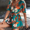 Beach one-piece swimsuit11 Loose-printed jumpsuit