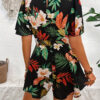 Beach one-piece swimsuit5 Loose-printed jumpsuit