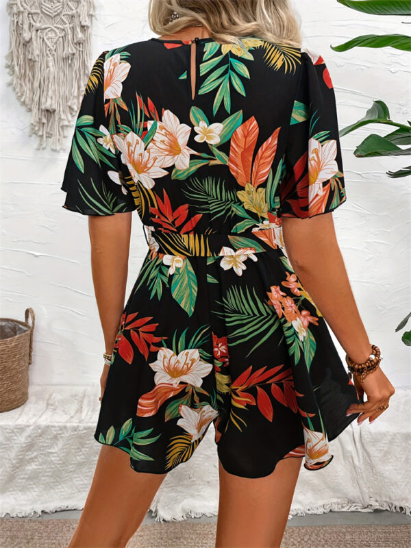 Beach one-piece swimsuit5 Loose-printed jumpsuit