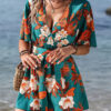Beach one-piece swimsuit7 Loose-printed jumpsuit