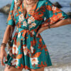 Beach one-piece swimsuit8 Loose-printed jumpsuit