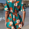 Beach one-piece swimsuit9 Loose-printed jumpsuit