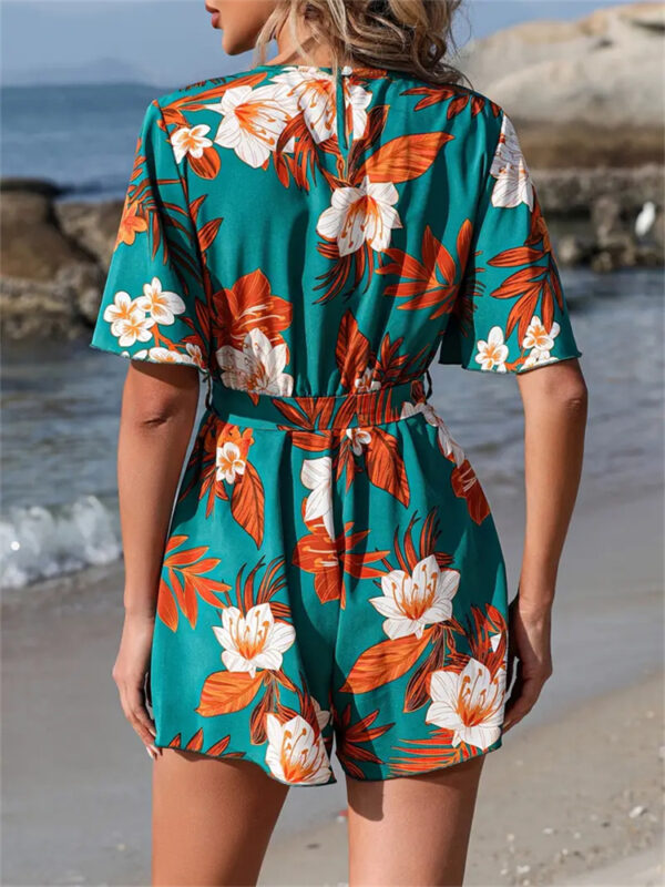 Beach one-piece swimsuit9 Loose-printed jumpsuit