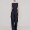 Fashion sleeveless asymmetrical top straight leg pants set1 Fashion sleeveless asymmetrical top straight leg pants set