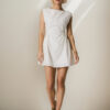 Fashionable solid-color versatile one-shoulder dress