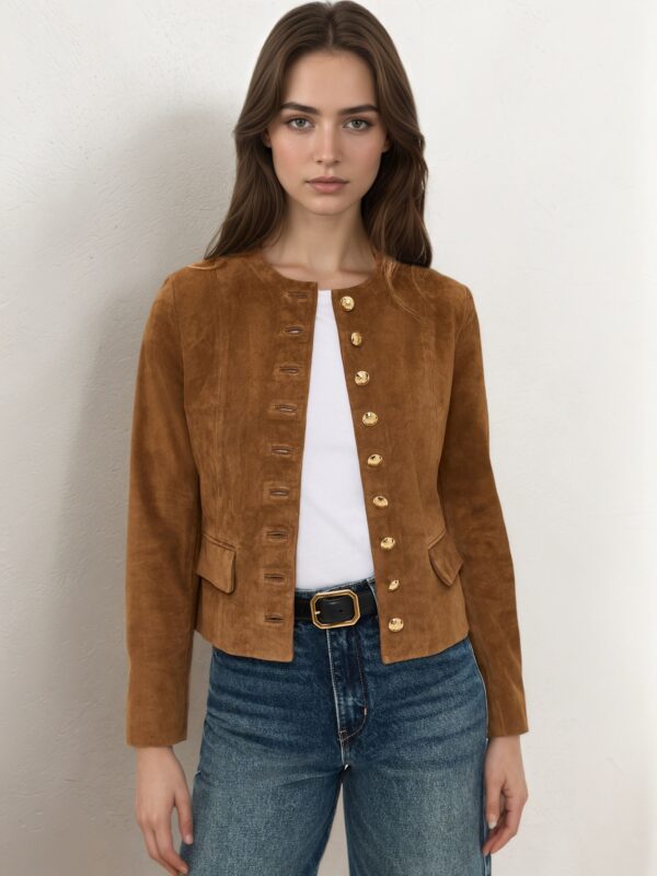 New Style Fleece-Lined Leather Jacket Short Coat Autumn Fleece